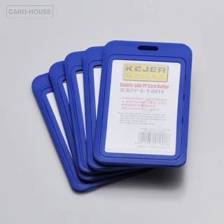 กรอบใส่บัตรพนักงาน แนวตั้ง 12 สี Double-side PP Card Holder T-001V บรรจุ 1 ชิ้น
