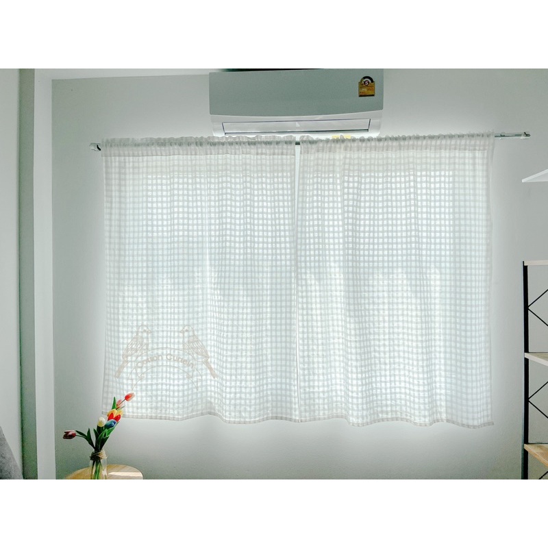 แนะนำ ผ้าม่าน ผ้าม่านผ้าฝ้าย ผ้าม่านสไตล์มินิมอล กว้าง110สูง130cm ผ้าม่านหน้าต่าง ผ้าม่านลายตาราง  ผ้าม่านวินเทจ ราคาพิเศษ มีเก็บเงินปลายทาง
