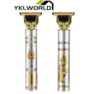 YKLWORLD T9 เครื่องตัดผมไฟฟ้า USB ชาร์จไฟได้ ปัตตาเลี่ยนไร้สาย บ้านปัตตาเลี่ยนตัดผม เฟดเดอร์หัวน้ำมัน ที่กันจอนผม