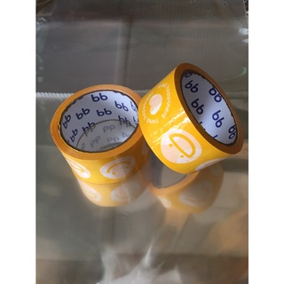 เทป Smiley เทปหน้ายิ้ม 2 นิ้ว 45 หลา 1 ม้วน สีเหลือง
