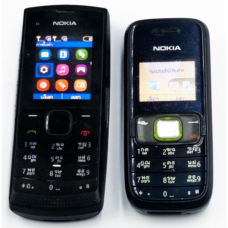 (มือสอง) มือถือปุ่มกดโนเกีย Nokia x1 + Nokia 1209 2g