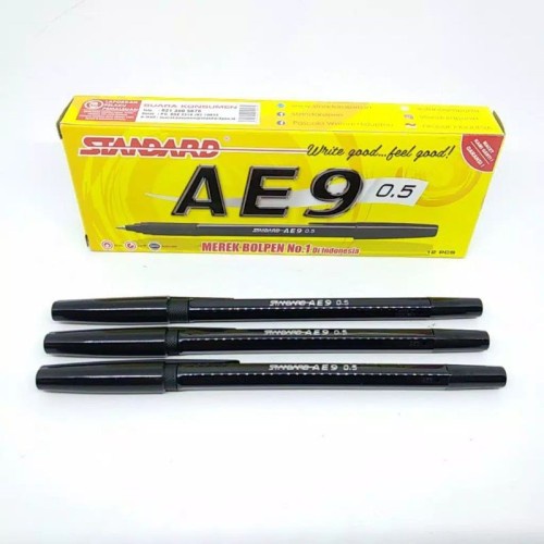 ปากกามาตรฐาน AE9 0.5 มม. - ปากกาเจลกึ่งเจล AE-9 0.5 มม. 1 แพ็ค