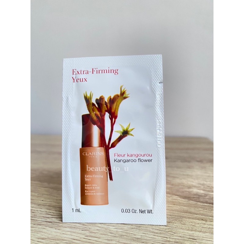 Clarins Extra-Firming Yeux Eye Expert Wrinkles & Radiance ขนาดทดลอง 1ml. ครีมบำรุงผิวรอบดวงตา