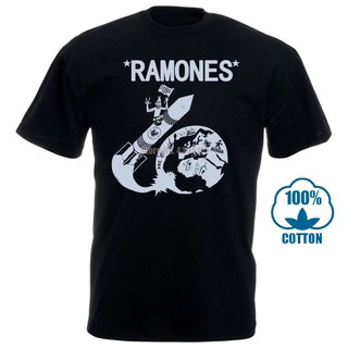 เสื้อยืดสไตล์วินเทจ 80s ramones to Russia