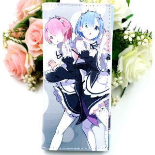 กระเป๋าสตางค์ ใบยาว ลายการ์ตูนอนิเมะ Re:Life in a Different World from Zero Long Wallet Rem and Ram
