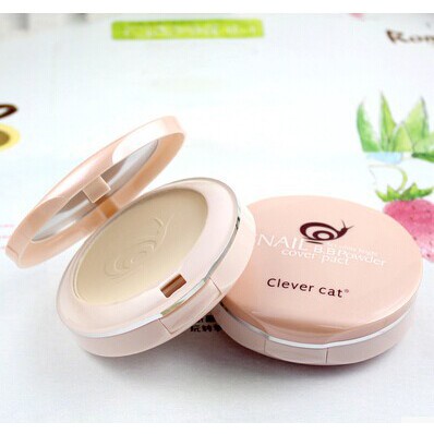 ❊แป้งพัพสแนล2ชั้น Clever cat Snail B.B Powder♤