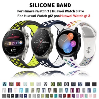 สายนาฬิกาข้อมือซิลิโคน แบบเปลี่ยน สําหรับ Huawei Watch GT 3 Huawei gt3 46 มม. 42 มม. Huawei Watch 3 Pro Band Huawei Gt2 Por