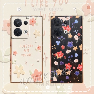 เคสโทรศัพท์มือถือ OPPO Reno8 Reno7 Reno6 Z Pro 4G 5G Smartphone Casing TPU Softcase Lovely Small Flowers Phone Cell Case Camera Protection Cover Reno 8 8Pro Reno8Pro 7 7z 7Pro 6 6z