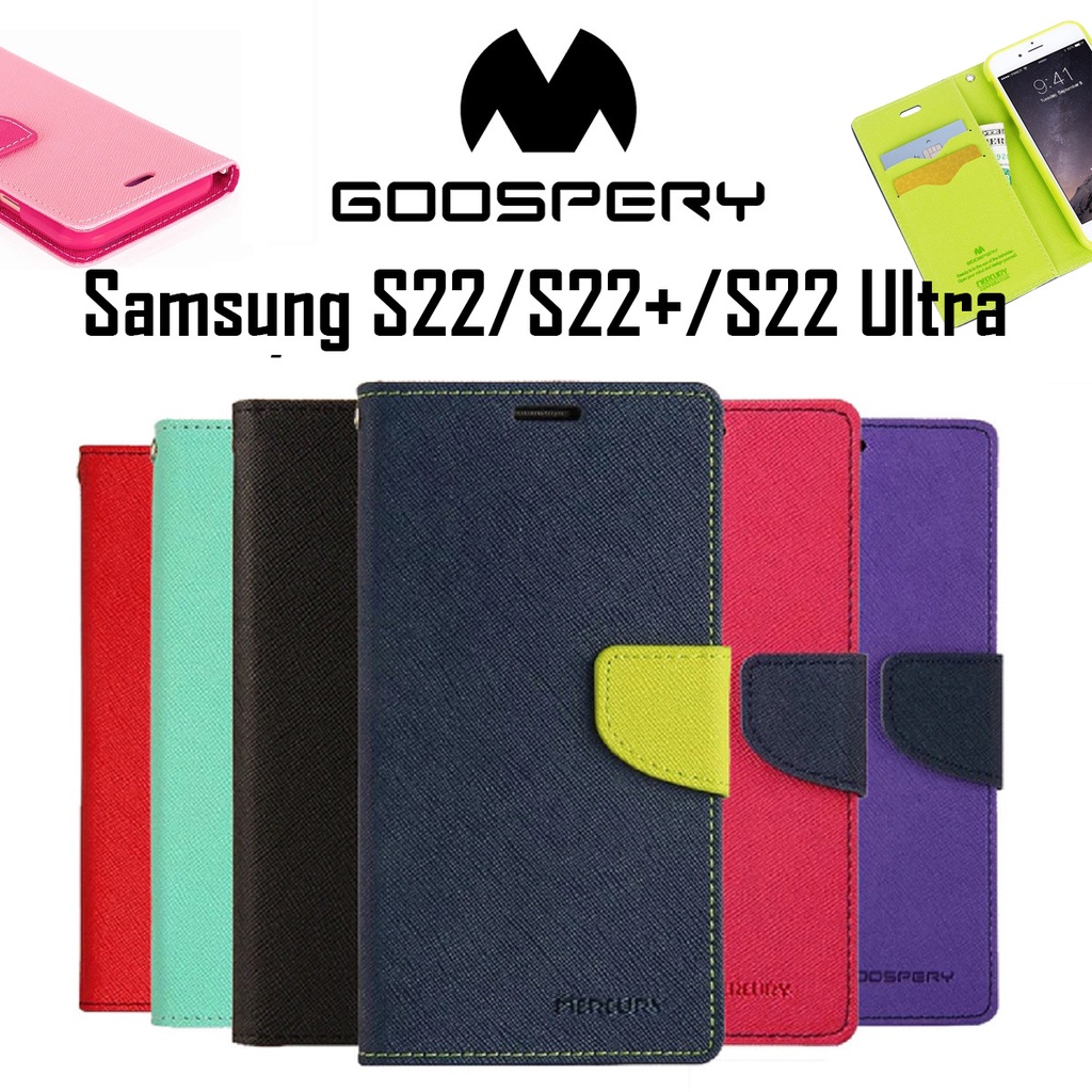 Mercury/goospery Fancy Diary Cases/Cover สําหรับ Samsung Galaxy S22/S22 Plus/S22+/S22 Ultra, เคสโทรศ