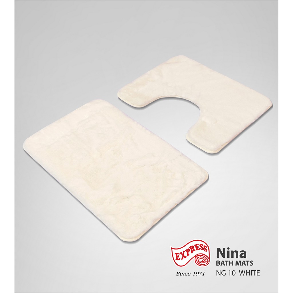 EXPRESS CARPET ชุดพรมห้องน้ำ NINA Bath Mats Set (45x70x2.7 ซม.กับพรมตัว U 50x60x2.7 ซม.) E7lg