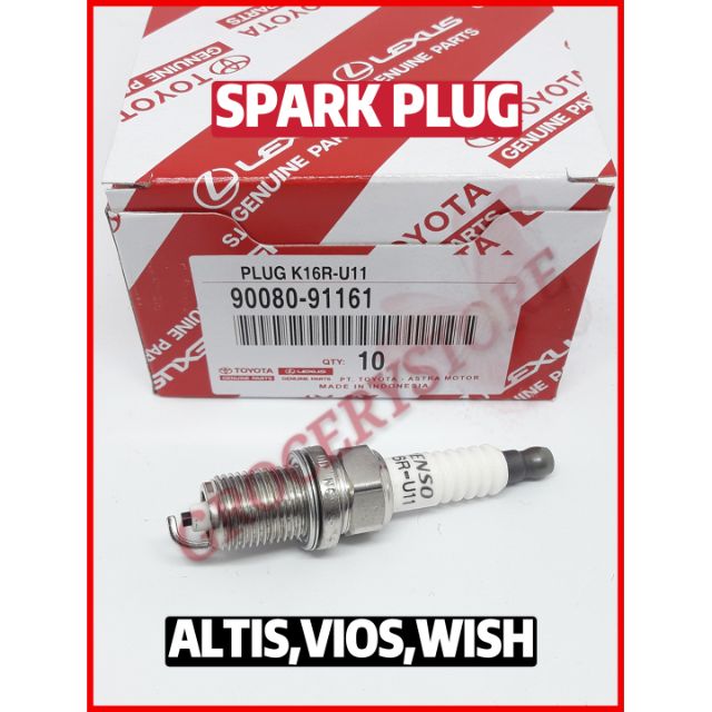SPARK PLUG (1SET) TOYOTA VIOS NCP42 NCP93 NCP150,ALTIS ZZE122,WISH ZNE10,AE101 90080-9161 (K16R-U11)