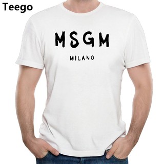 T-shirt  เสื้อยืด พิมพ์ลายตัวอักษร Msgm Shubuzbi สีขาว สีเทา สําหรับผู้ชายS-5XL