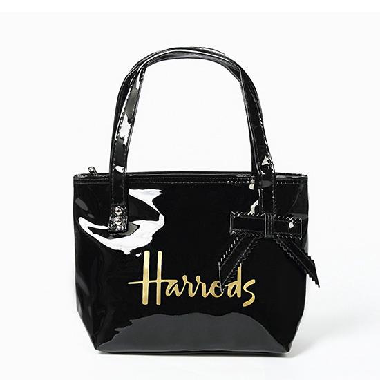 Harrods กระเป๋าช้อปปิ้ง PVC กันน้ําประดับโบว์