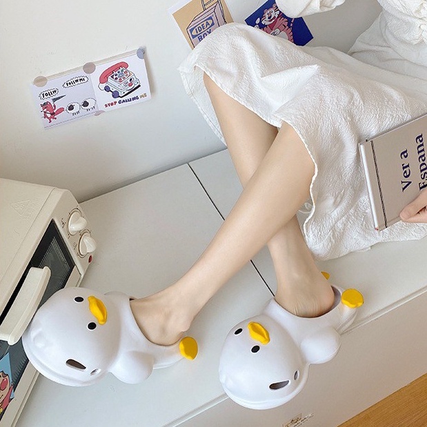 SHO-DUCK รองเท้าเป็ด รองเท้าแตะ ลายการ์ตูน น่ารัก พื้นหนา กันลื่น นิ่มเบา แฟชั่นใหม่
