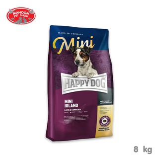 [MANOON] HAPPY DOG Mini Irland 8kg อาหารสุนัขสูตรเนื้อกระต่ายป่าและปลาแซลมอน