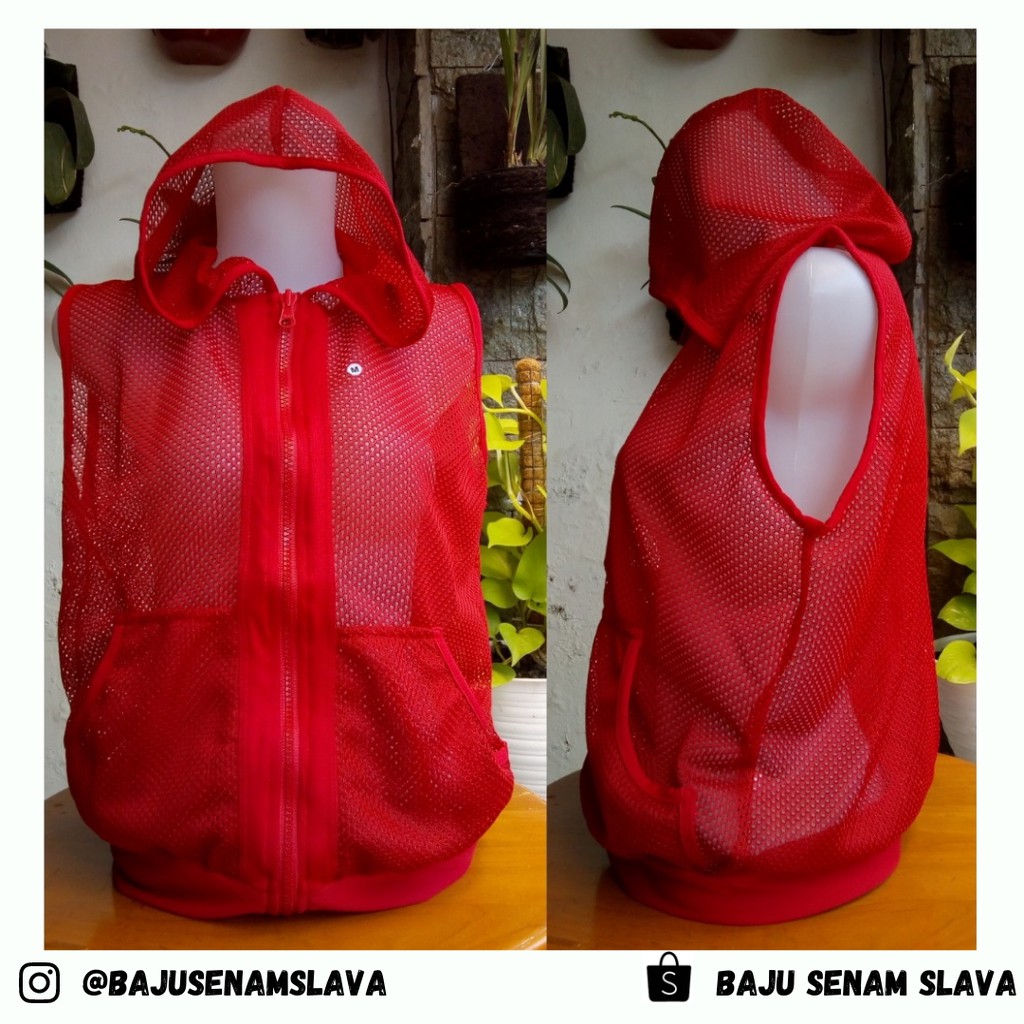 MERAH GYMNITICS MESH VEST กีฬาสีแดง AEROBIC NET VEST