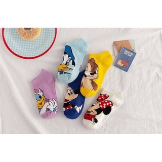 พร้อมส่ง ถุงเท้าข้อสั้น Disney 1 เซต มี 5 คู่