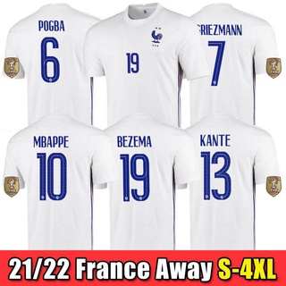 เสื้อกีฬาแขนสั้น ลายทีมชาติฟุตบอล France national Away Pogba Griezmann Benzema Mbappe Kante 2022 ชุดเยือน