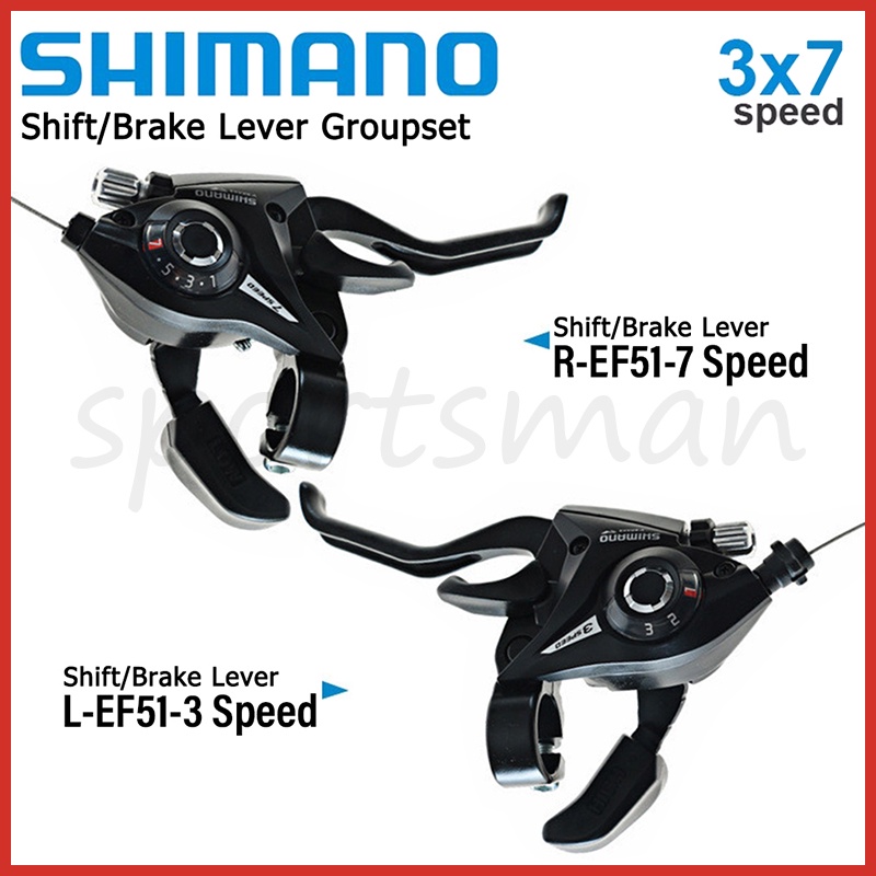 Shimano ST-EF51 ชุดคันโยกเกียร์เบรก 3 7 8 21 24 ความเร็ว สีดํา สําหรับจักรยานเสือภูเขา