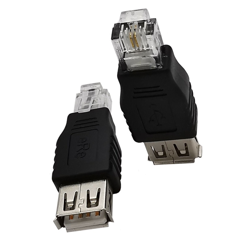 Bt อะแดปเตอร์เชื่อมต่อโทรศัพท์อีเธอร์เน็ต USB 2 0 USB-A Female To RJ11 6P2C Male
