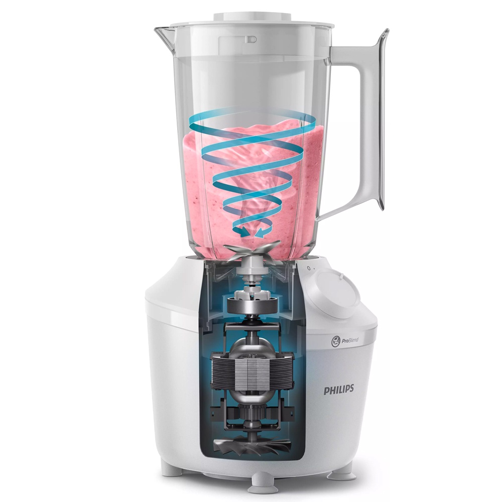 Philips เครื่องปั่นเอนกประสงค์ รุ่น HR2041/10 กำลังไฟ 450 วัตต์ ขนาด 1.9 ลิตร พร้อมโถบดแห้ง - รูปที่ 2