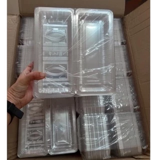 (50ใบ)*BL-39 กล่องสลัดโรลยาว ฝาล็อค ,กล่องขนมปัง,กล่องOPS ไม่เป็นไอน้ำ (ฝาโค้ง)
