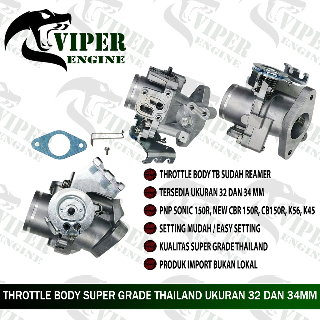 THROTTLE BODY TB REAMER SONIC GTR CBR 150 LED CB 150 R CB 150R ใหม่ CBR150R CB150R K56 K45 LED 32 MM