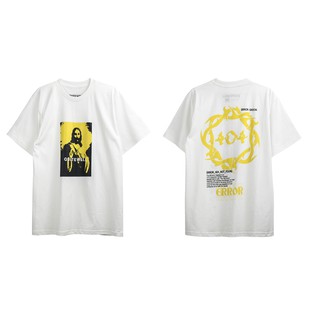 เสื้อยืดโอเวอร์ไซส์QWT72-2 GOD WHITE เสื้อยืดสีขาวS-3XL