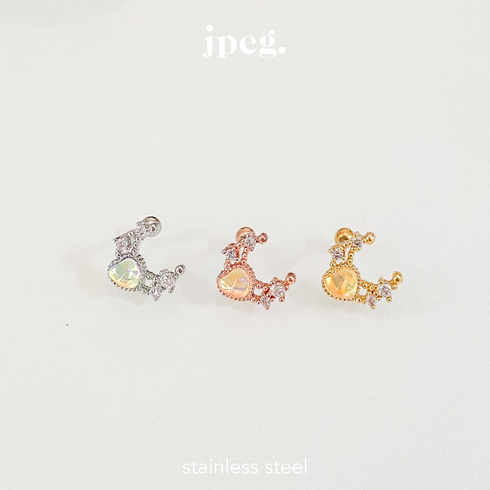 JPEG - Yellow Daylight Moon Piercing (Stainless Steel) จิวหู