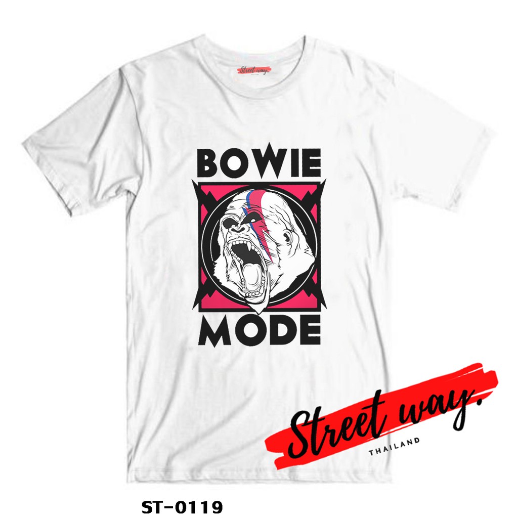 Street way ® เสื้อยืดลาย แนวสตรีท รุ่น BOWIE [ST-0119] David BOWIE ส่งฟรี