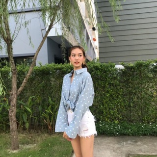 เสื้อเชิ้ตแฟชั่น ลายหัวใจ