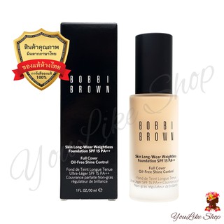 Bobbi Brown Skin Long Wear Weightless Foundation SPF 15 PA++ (30 ml) รองพื้นสูตรใหม่ โปร่งเบาในแบบแม็ท [Beige Warm Sand]