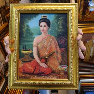 กรอบรูป 26x32 ซม. พระสุพรรณกัลยา ติดร้านเสริมสวย ขายเครื่องสำอางค์ สถานเสริมความงาม ธุรกิจความงาม ตั้งโต๊ะ ผนังแขวน