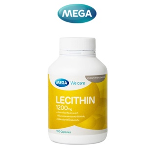 Mega Lecithin 1200มก 100เม็ด เมก้า วีแคร์ สกัดจากถั่วเหลือง เลซิติน