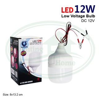 หลอด ทรงกระบอก คีบแบต LED DC 12V 12W แสงเดย์ไลท์ IWACHI (B-09)