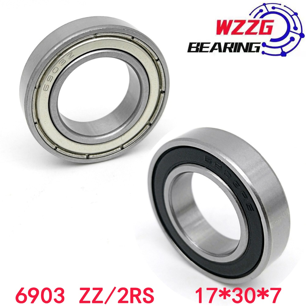 Wzzg 10PCS แบริ่ง 6903ZZ 6903 2RS 17X30X7 6903 6903Z 6903RS เดี่ยวแถวแบริ่งบอลร่องลึกเมตริก