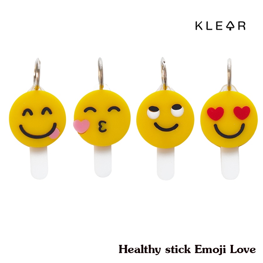 KlearObject Healthy stick - Emoji Love ที่กดปุ่มอนามัย ที่กดปุ่มลิฟท์ ATM แท่งกดปุ่มอะคริลิค พวงกุญแจ ที่กดลิฟ ที่กด ATM