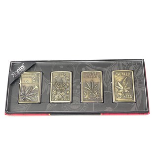 ไฟแช็คน้ำมันชุด 4 อันลาย NO15 ใช้น้ำมันในการจุดไฟ ขนาด 55x40 mm
