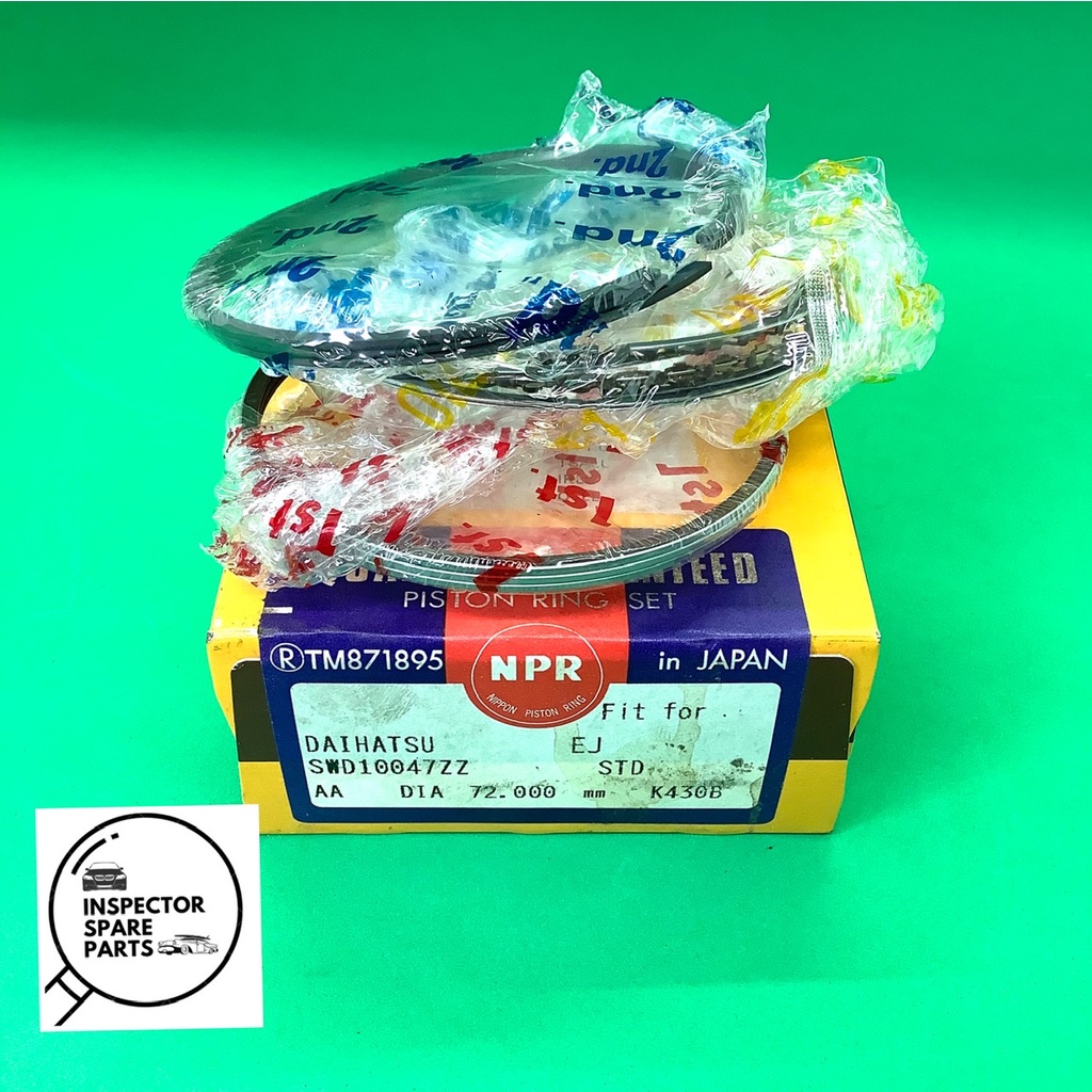 100% NPR JAPAN PERODUA KELISA KENARI VIVA 1.0cc PISTON RING 72mm