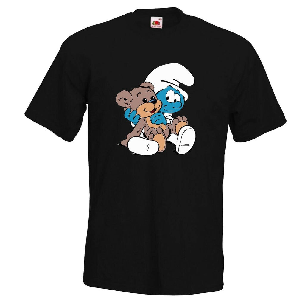 Baby Smurf Mens T-Shirt Logo Print Funny Gargamel Cartoon
