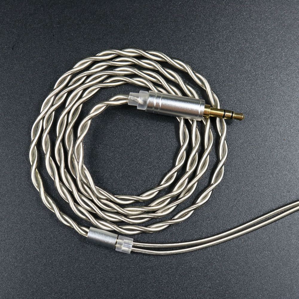 Fengru 6N OCC ชุบเงิน MMCX 2Pin 0.78 มม.QDC KZ C Pin สีเทากาวคู่ Coaxial สายหูฟัง