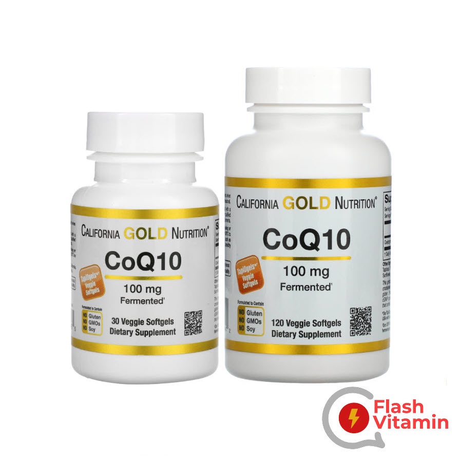 &lt; พร้อมส่ง &gt;  California Gold Nutrition CoQ10 , CO Q10 , 100 mg , 30 / 120 Softgels , Coenzyme Q 10 โคคิวเท็น
