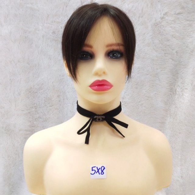 วิกผม ผมแท้เสริมผมบาง ปิดผมบางทอมือ 5*8 ยาว20Cm เสีรมผมแท้ สินค้าพร้อมส่งค่ะ