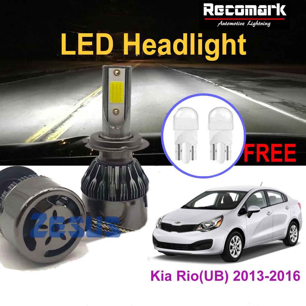 2 ชิ้น x LED Zeus Lampu Zen 4 หลอดไฟหน้า 6000K H4 12v - Kia Rio (UB) 2013-2016