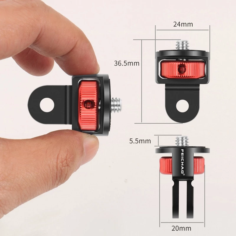 ตัวแปลงหัวสกรู 1/4" อะแดปเตอร์ สำหรับกล้อง GoPro DJI Action 6/5PRO Pocket 3/4 Insta360 X5/X4/Ace Pro 2 Camera Accessory thumbnail 8