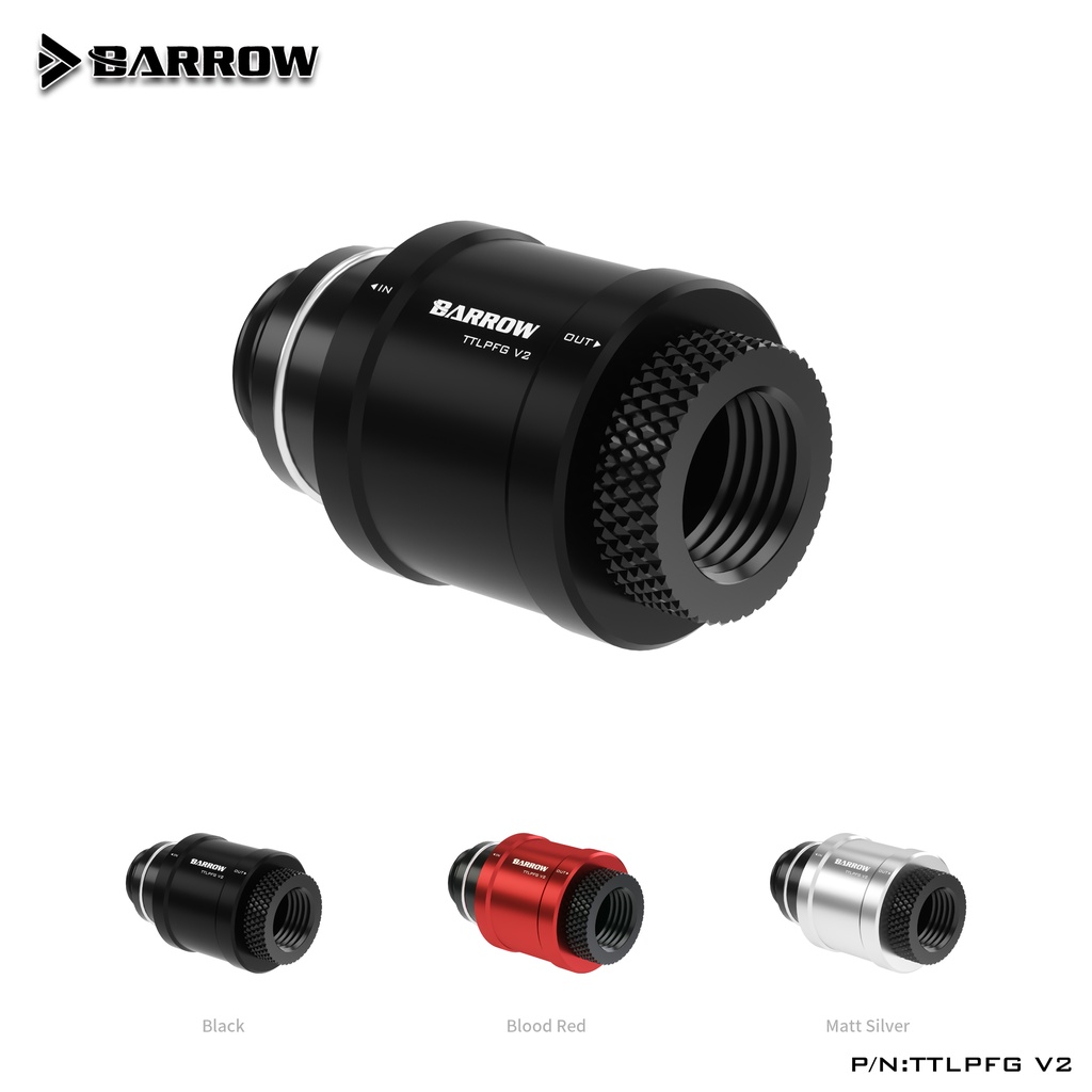 Barrow G1/4 นิ้ว มือกด แบน วาล์วหยุด ข้อต่อ ตัวผู้ เป็น ตัวเมีย วาล์วน้ํา สวิตช์น้ํา สําหรับระบบระบายความร้อนด้วยน้ําคอมพิวเตอร์