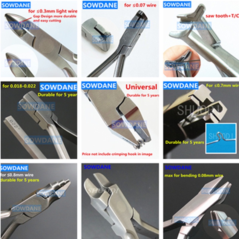 Dantal Orthodontic Plier Light Wire Cutter Plier NITI Archwire Cinch Back Plier Loop Forming Wire Pl