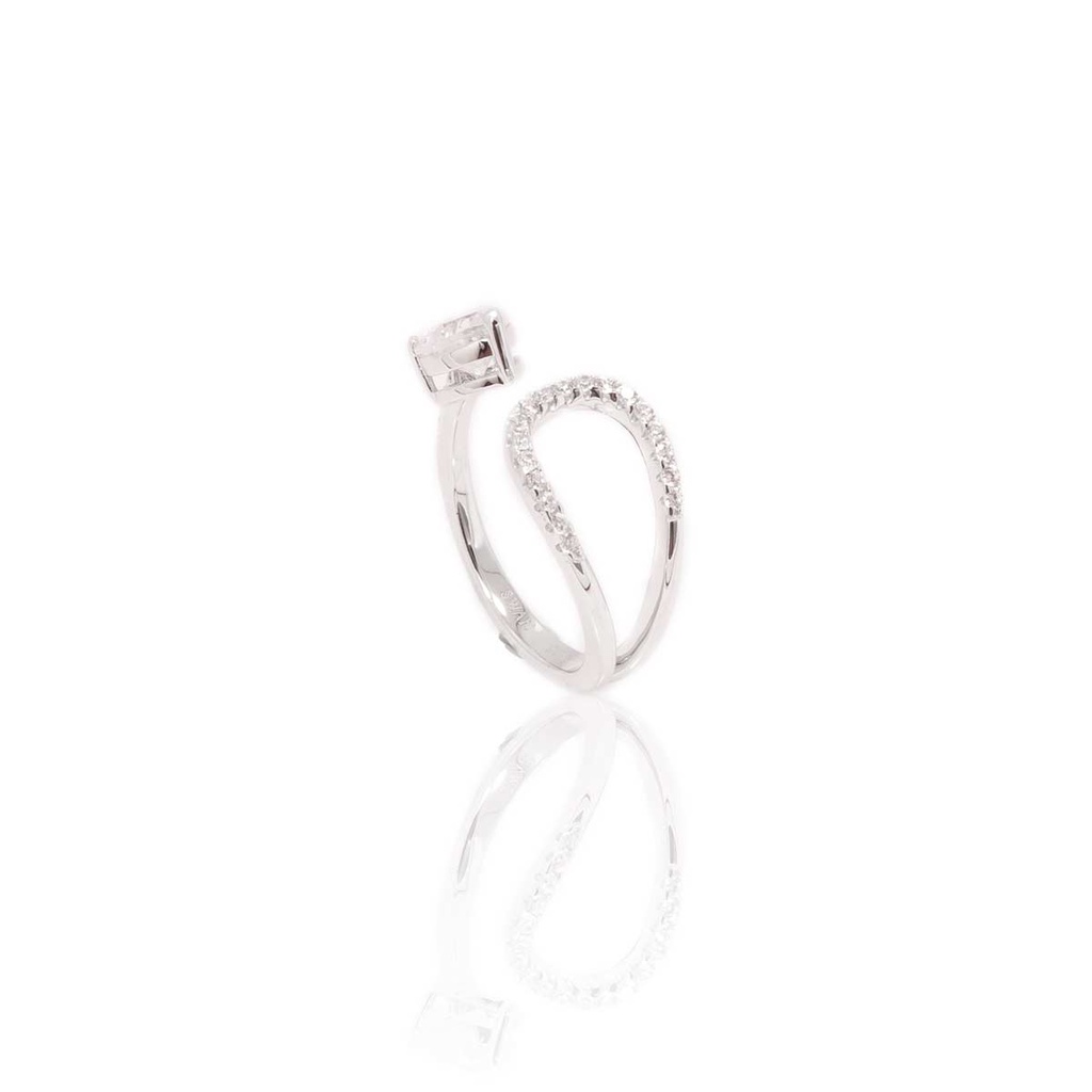 SWAN - Lady Ring แหวนเงินแท้ ฟรีไซส์ ฝังเพชรคิวบิคเซอร์โคเนีย cubic zirconia