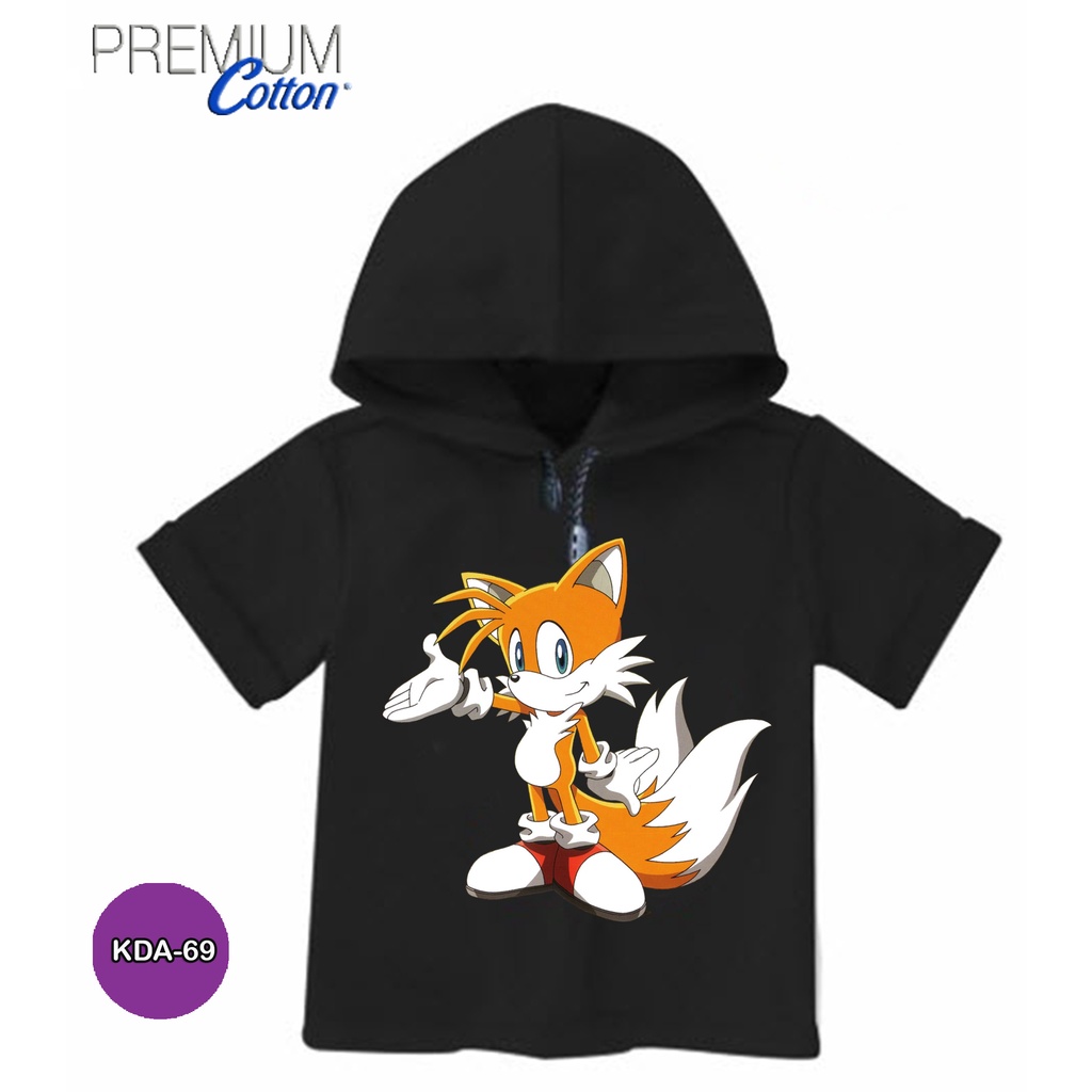 Sonic Tails Hoodie สําหรับเด็กและผู้ใหญ่ 100% Original Hoodie KDA-69 แฟชั่น