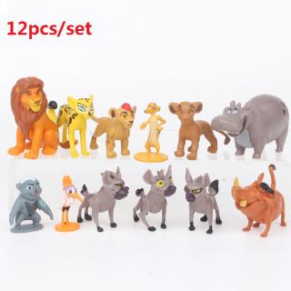 ฟิกเกอร์ Disney Movie The Lion King simba Ding Man and Peng Peng 12 ชิ้น / ชุด